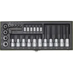 Proxxon Steckschlüsselsatz  ZollTX Zoll, 1/4 Zoll + 1/2 Zoll (29-tlg.)