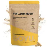 GOYU Flohsamenschalen (Psyllium Husk) Kapseln 500 mg 60 Capsules - Vezel Flohsamenschalen Faserergänzung - Flohsamenschalen Kapseln - Vezel Flohsamen - Darmgesundheit - Vegan - Ohne Zusatzstoffe -
