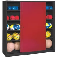 C+P Ballschrank mit Vollblech-Schiebetüren (Typ 4), HxBxT: 195x120x60 cm,