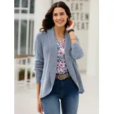Inspirationen Strickjacke in Rauchblau-Meliert 52