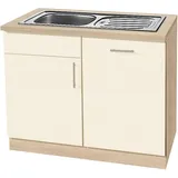 wiho Küchen Spülenschrank »Kiel«, 110 cm breit, inkl. Tür/Griff/Sockel für Geschirrspüler,