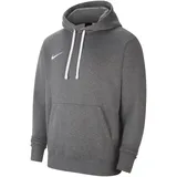 Herren M Nk Flc Park20 Po Hoodie Charcoal Heathr/White/White, L