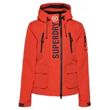 Superdry Damen. Ultimate SD-Windcheater mit Kapuze Kräftiges Orange/Kräftiges Marineblau 38 - 38