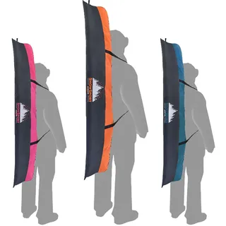 Snowsport Skitasche Skicase Ski Bag 6in1 Orange/Pink/Marine für 1 Paar Ski + Stöcke 150/160/170/180cm (170cm, Marine)