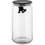 Alessi Küchendose Gianni 1400 ml Glas Schwarz