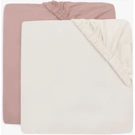jollein Spannbettlaken Jersey 60 x 120 cm Wild Rose/Ivory 2 St.