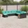vidaXL Gartensofa-Set 11-tlg. schwarz
