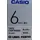 Casio XR-6WE1 Schriftband Bandfarbe: weiß