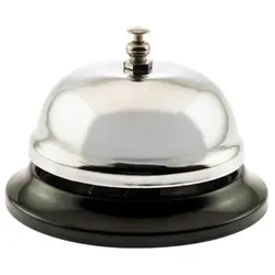 Merkloos Tischklingel Rezeption ⌀ 85mm silber