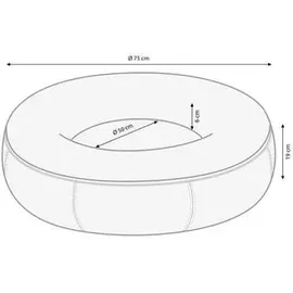 dehner lieblinge Kuschelbett Cora Ø 75 cm braun