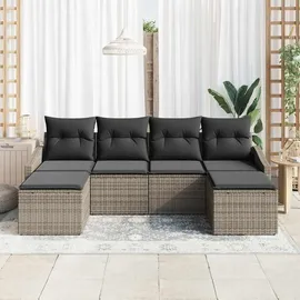 vidaXL Garten-Lounge-Set 6-tlg. grau