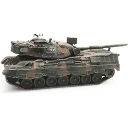 ARTITEC 6870050 H0 Leopard 1A1-A2 Flecktarn für Eisenbahntransport, Bundeswehr Resin Fertigmodell