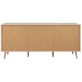 Finori Sideboard Holzwerkstoff Sonoma Eiche/Rafia Geflecht