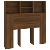 vidaXL Kopfteil mit Ablagen Braun Eichen-Optik 100x19x103,5 cm