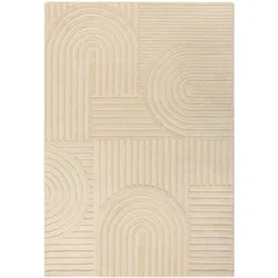 Kadima Design Handgetufteter Wollteppich in Pastellfarben `Leven Blake` . Farbe: Beige, 120x170 cm