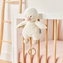 Nattou Spieluhr, Baby-Ente, Wiegelied «La-Le-Lu», Mit Ring, 100% Polyester, FanFan, Weiß