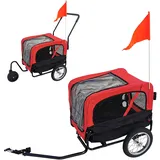 Hundeanhänger Red Loon Mini Hundeanhänger rot Jogger Transporter Fahrradanhänger