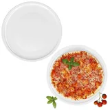 2er Set Bianco XXL Pizzateller Ø33,5cm 2 Personen Teller weiße große Platte