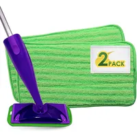 turbo microfiber Bodenwischer Ersatzbezug - 2 Stück Mikrofaser Ersatzbezüge für 30cm Wischmopp und Sprühwischer - Wischbezug Reinigungs Pads für Parkett, Laminat, Fliesen - Waschbar und nachhaltig