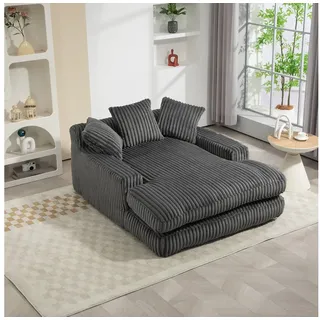STILVORA Schlafsofa mit bettfunktion,Hochelastisches bean bag sofa cord für Wohnzimmer, Modernes Cord-Schlafsofa Cloud Couch, Ergonomisches Design mit 3 Kissen, 150 kg Belastbarkeit, Kein Aufbau nötig, Für Wohnzimmer, Büro & Schlafzimmer., mit Relaxfunktion grau