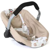 Bayer Chic 2000 - Puppen-Autositz für Baby-Puppen, Puppentrage, Puppenzubehör, Bärchen, beige, 708-63, 45 * 31 * 32 cm