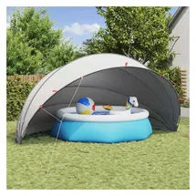 vidaXL Pool-Dome Grau/Orange 592 x 590 x 275 cm
