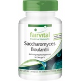 Fairvital Saccharomyces Boulardii 90 Kapseln - HOCHDOSIERT mit 320mg pro Kapsel - VEGAN - standardisierte wohlwollende Hefekultur
