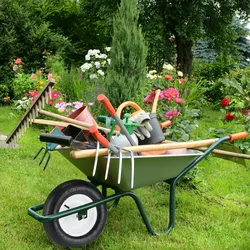 Relaxdays Schubkarrenrad mit Achse, Bereifung 4.80 4.00-8, luftbereift, bis 120 kg, Ersatzrad Schubkarre, schwarz/weiß