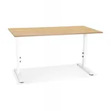KADIMA DESIGN Höhenverstellbarer Schreibtisch aus Holz mit Metallgestell | Ergonomischer Arbeitsplatz mit Sitz-Steh-Funktion | Modernes Büromöbel für Homeoff... | Kadima Design