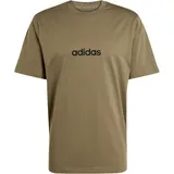 adidas Essentials Linear Single T-Shirt khaki/schwarz - XS