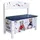 roba Kindertruhenbank Teddy College weiß/blau