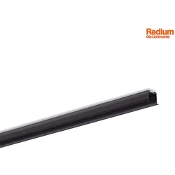 RADIUM Einbau-Aluminium-Profil für 2 LED Strips, Flügel-Profil MEDIUM, 200cm, schwarz RATRPA4221