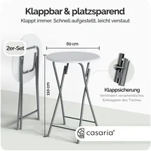 CASARIA Stehtisch 2er Set Holzoptik