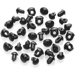 Kunststoff-Augen, Größe: 3 + 4 mm, 40er-Pack