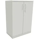 fm Büromöbel Aktenschrank abschließbar für 3 Ordnerhöhen Breite 80 cm »Sidney« grau, 80x113.3x44.2 cm