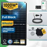 epp solar Balkonkraftwerk Komplettset PV 1000W Bifazial Growatt NEO Wechselrichter 800W