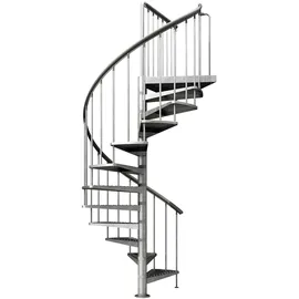 DOLLE Außenspindeltreppe Gardenspin mit Metallstufen Ø 185 cm Höhe bis 352,5 cm