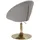 Wohnling Loungesessel HUARAL Samt 70 x 75 x 70 cm Grau/Gold mit Rollen