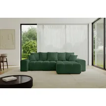 altdecor Ecksofa Cord 2-Sitzer Grün