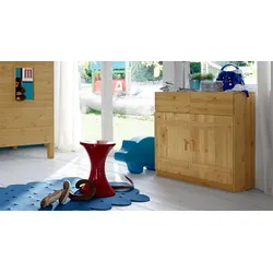 Kommode Kids Paradise Massivholz Kiefer H:88cm/B:81cm/T:34cm landhaus, mit Schubkasten