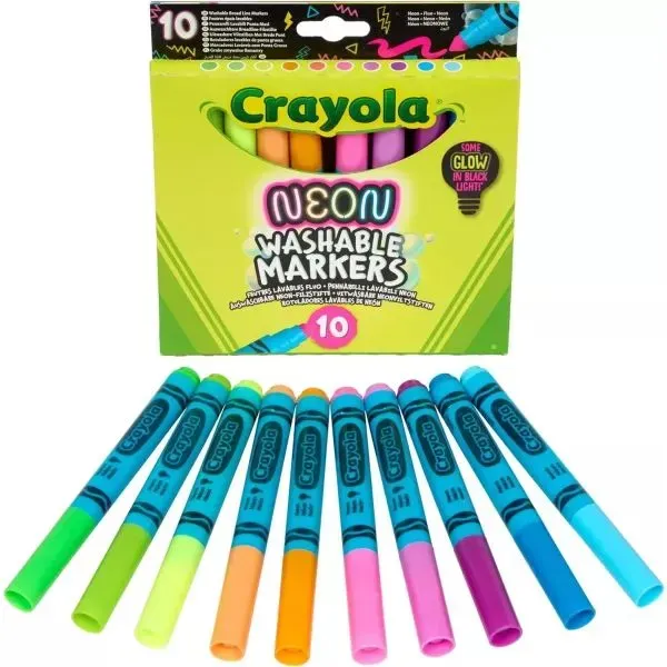Crayola Abwaschbare Marker: Set aus 10 waschbaren Markern