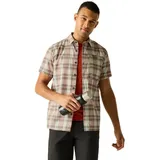 Regatta Anti-insect Travel Light Kurzarmhemd - Stone White Check - 3XL