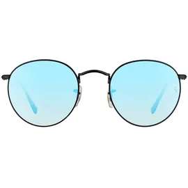 Ray-Ban Round Flash RB3447 black / blue gradient flash