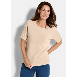 GOLDNER Rundhalspullover Beige 22