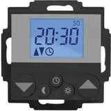 WIR elektronik eUHR eU220, Zeitschaltuhr zur Rollladen-, Jalousien-, Markisen-Steuerung über gängige Rohrmotoren, Manual-/Automatikbetrieb, Wochen-/Wochenendprogramm (Schwarz)