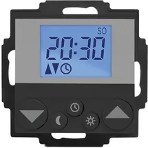 WIR elektronik eUHR eU220, Zeitschaltuhr zur Rollladen-, Jalousien-, Markisen-Steuerung über gängige Rohrmotoren, Manual-/Automatikbetrieb, Wochen-/Wochenendprogramm (Schwarz)