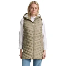 Tom Tailor Damen Longstyle Steppweste mit Kapuze - XS