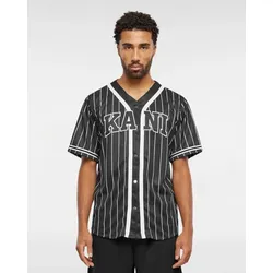 Karl Kani Baseball Shirt Serif Pinstripe black XL