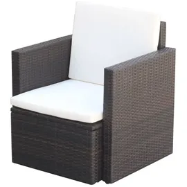 vidaXL Gartenstuhl 65 x 65 x 73 cm braun/cremeweiß