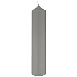 Kopschitz Kerzen Altarkerzen, Kaminkerzen Grau 250 x Ø 60 mm, 4 Stück, Kerzen mit Dornbohrung in RAL Kerzengüte Qualität